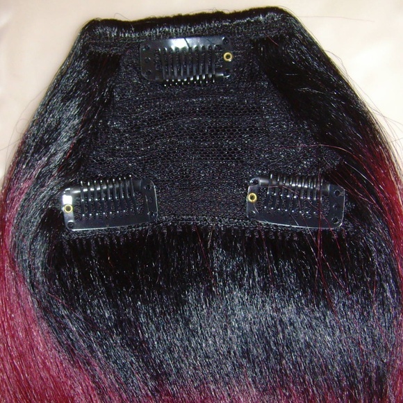 Model Model Drawstring 24 Inch Ponytail and Clip-In Bangs - Picture 8 of 8
